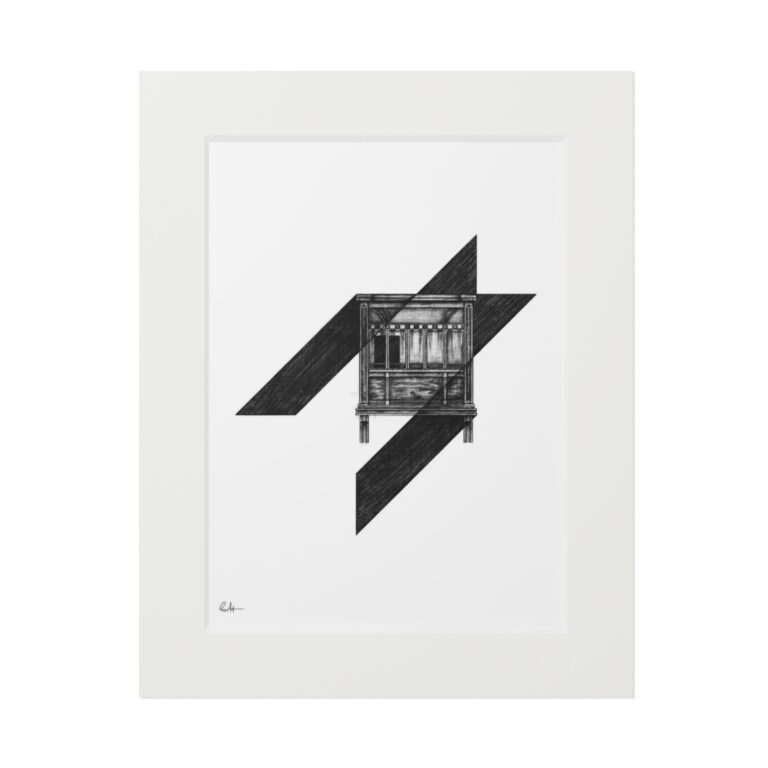 Houndstooth Balcony | Mounted Art Prints