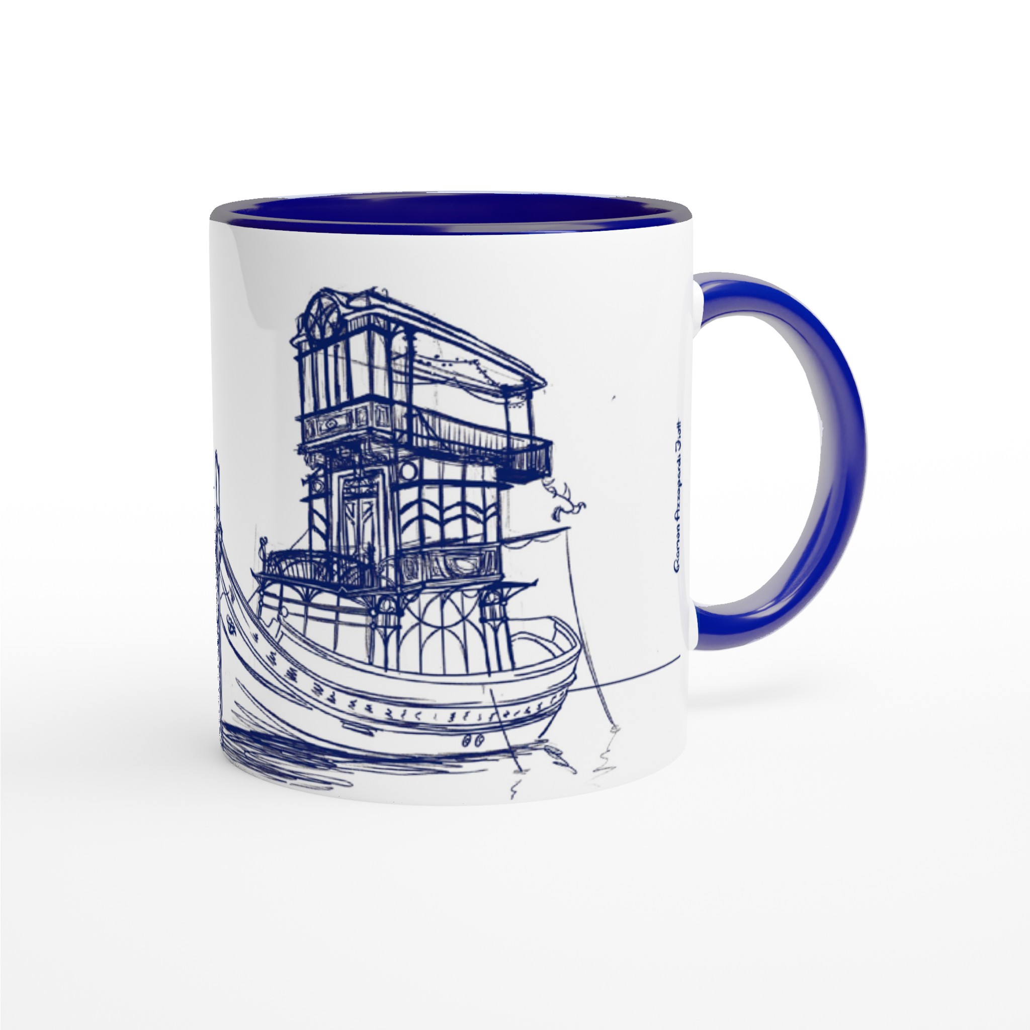 accent mug blue luzzu house