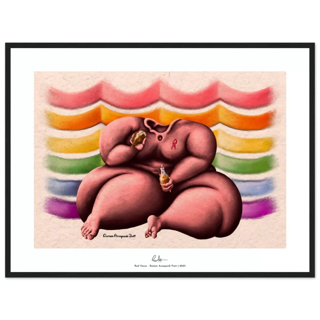 Framed Poster Red Venus